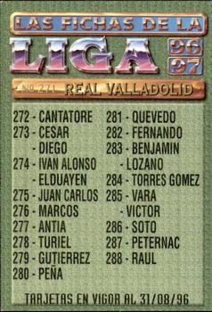 1996-97 Mundicromo Sport Las Fichas de La Liga #271 Team Photo Back