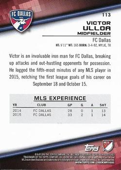 2016 Topps MLS #113 Victor Ulloa Back