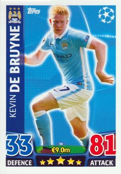 2015-16 Topps Match Attax UEFA Champions League English #50 Kevin De Bruyne Front