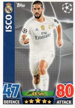 2015-16 Topps Match Attax UEFA Champions League English #81 Isco Front