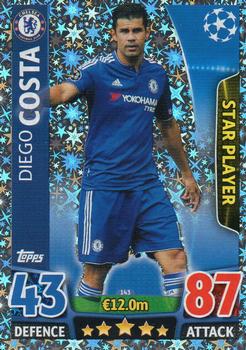 2015-16 Topps Match Attax UEFA Champions League English #143 Diego Costa Front