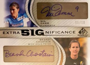2011 SP Game Used - Extra SIGnificance #XSG-WMC Mia Hamm / Brandi Chastain Front