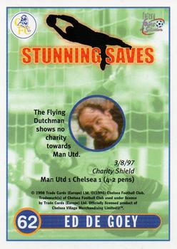 1998 Futera Chelsea Fans Selection #62 Ed De Goey Back