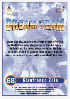 1998 Futera Chelsea Fans Selection #68 Gianfranco Zola Back