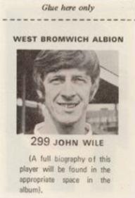 1971-72 FKS Publishers Wonderful World of Soccer Stars Stickers #299 John Wile Back