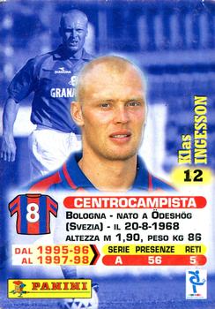 1999 Panini Calcio Serie A #12 Klas Ingesson Back