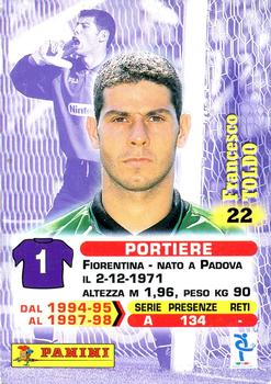 1999 Panini Calcio Serie A #22 Francesco Toldo Back