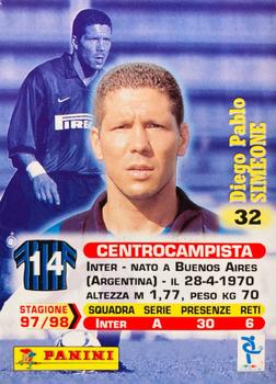 1999 Panini Calcio Serie A #32 Diego Simeone Back