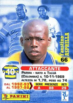 1999 Panini Calcio Serie A #66 Faustino Asprilla Back