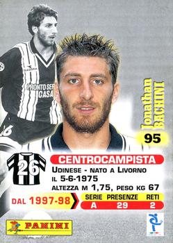 1999 Panini Calcio Serie A #95 Jonathan Bachini Back