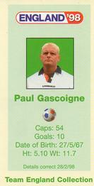 1998 BP England '98 #NNO Paul Gascoigne Back