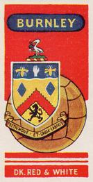 1958 Football Clubs and Badges #6 Burnley Front