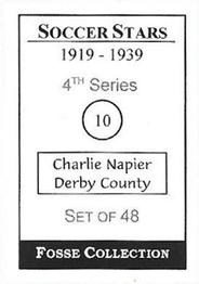 1998 Fosse Soccer Stars 1919-1939 : Series 4 #10 Charlie Napier Back