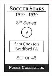 1998 Fosse Soccer Stars 1919-1939 : Series 8 #9 Sam Cookson Back