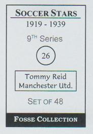 1998 Fosse Soccer Stars 1919-1939 : Series 9 #26 Tommy Reid Back