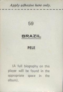 1970 FKS Publishers Mexico 70 World Cup Soccer Stars #59 Pele Back