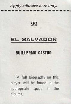 1970 FKS Publishers Mexico 70 World Cup Soccer Stars #99 Guillermo Castro Back
