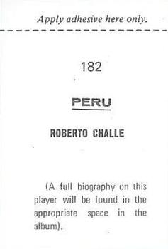 1970 FKS Publishers Mexico 70 World Cup Soccer Stars #182 Roberto Challe Back
