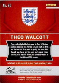 2016 Panini Prizm UEFA Euro #60 Theo Walcott Back