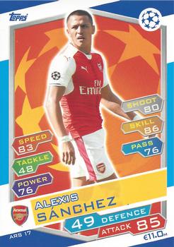 2016-17 Topps Match Attax UEFA Champions League #ARS17 Alexis Sánchez Front