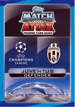 2016-17 Topps Match Attax UEFA Champions League #JUV6 Giorgio Chiellini Back