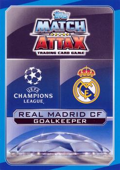 2016-17 Topps Match Attax UEFA Champions League #RM2 Keylor Navas Back