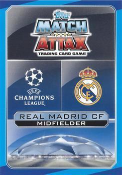 2016-17 Topps Match Attax UEFA Champions League #RM10 Isco Back