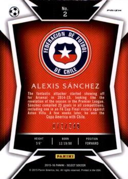2015-16 Panini Select - Camo Prizm #2 Alexis Sanchez Back