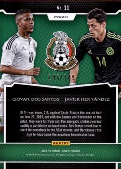 2015-16 Panini Select - Dynamic Duos Orange Prizm #DD-11 Giovani Dos Santos / Javier Hernandez Back