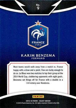 2015-16 Panini Select - Equalizers #9 Karim Benzema Back