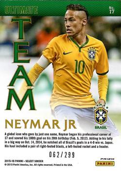 2015-16 Panini Select - Ultimate Team Blue Prizm #17 Neymar Jr. Back