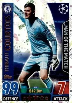 2015-16 Topps Match Attax UEFA Champions League English - Man of the Match #476 Thibaut Courtois Front