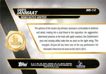 2015 Topps Premier Gold - Best of Barclays Black #BB-12 Daryl Janmaat Back