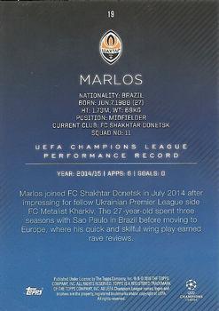 2015-16 Topps UEFA Champions League Showcase - Blue #19 Marlos Back