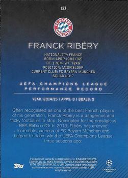 2015-16 Topps UEFA Champions League Showcase - Blue #133 Franck Ribéry Back