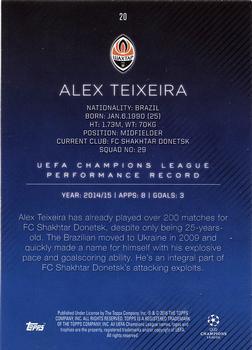 2015-16 Topps UEFA Champions League Showcase - Green #20 Alex Teixeira Back