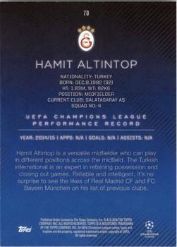 2015-16 Topps UEFA Champions League Showcase - Green #70 Hamit Altintop Back