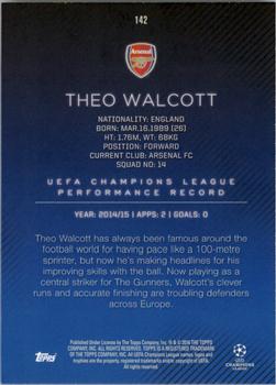 2015-16 Topps UEFA Champions League Showcase - Red #142 Theo Walcott Back