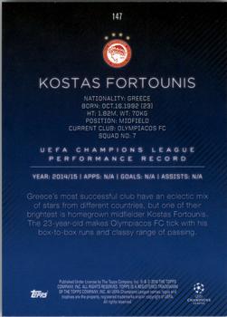 2015-16 Topps UEFA Champions League Showcase - Red #147 Kostas Fortounis Back