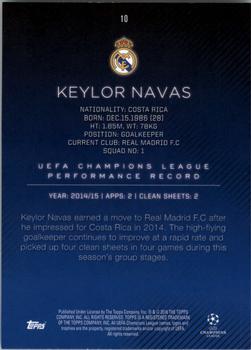 2015-16 Topps UEFA Champions League Showcase - Black #10 Keylor Navas Back
