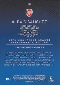 2015-16 Topps UEFA Champions League Showcase - Black #144 Alexis Sánchez Back