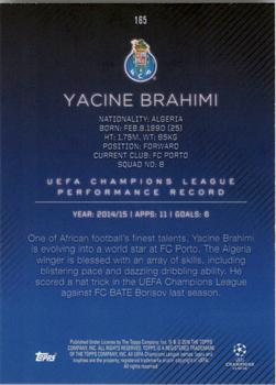 2015-16 Topps UEFA Champions League Showcase - Black #165 Yacine Brahimi Back