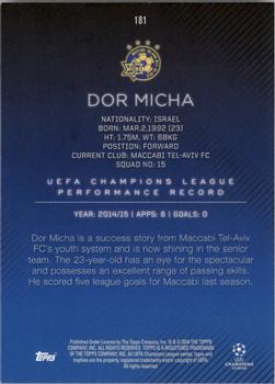 2015-16 Topps UEFA Champions League Showcase - Black #181 Dor Micha Back