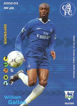 2002 Wizards Football Champions Premier League 2002-2003 #43 William Gallas Front
