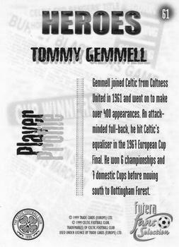 1999 Futera Celtic Fans' Selection - Foil #61 Tommy Gemmell Back