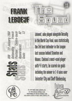 1999 Futera Chelsea Fans' Selection - Foil #13 Frank Leboeuf Back