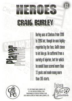 1999 Futera Chelsea Fans' Selection - Foil #61 Craig Burley Back