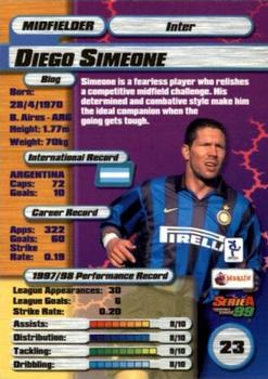 1998-99 Merlin Serie A 99 #23 Diego Simeone Back