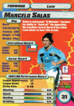 1998-99 Merlin Serie A 99 #31 Marcelo Salas Back