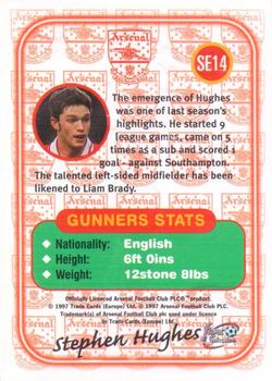 1997-98 Futera Arsenal Fans' Selection - Special Edition Embossed #SE14 Stephen Hughes Back
